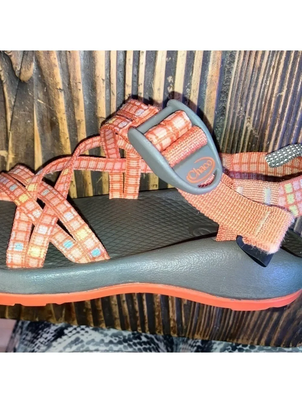 Chaco ZX/1 EcoTread Kids 2 Water/Hiking Sandal in Geo Orange